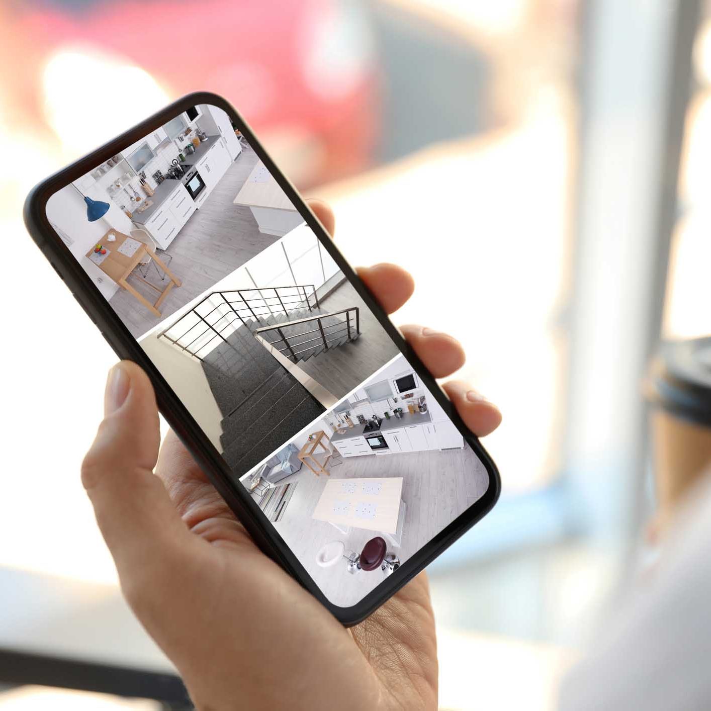 Alarm system of an apartment, house of business office. Surveillance and protection console.